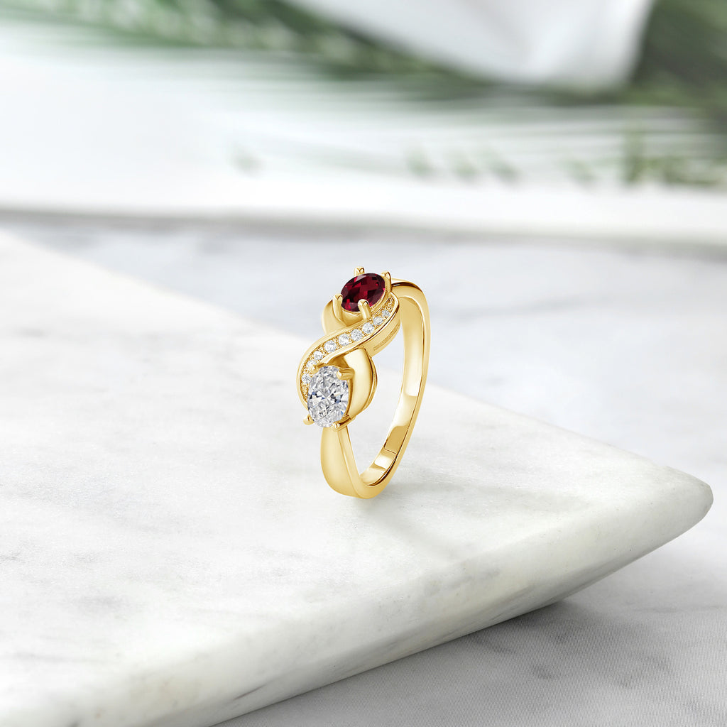 Ring in 925 Yellow Gold Plated Silver