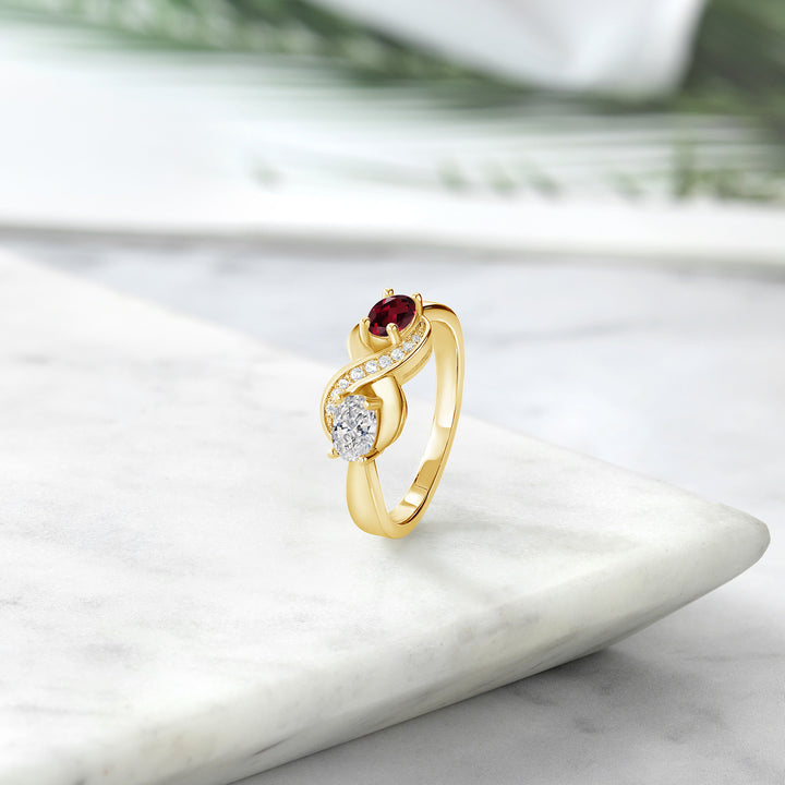 Ring in 925 Yellow Gold Plated Silver