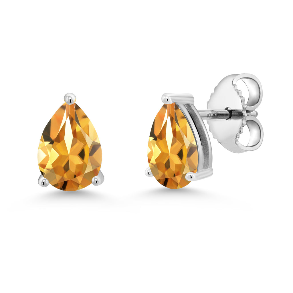 Citrine - November_Earrings in 925 Sterling Silver
