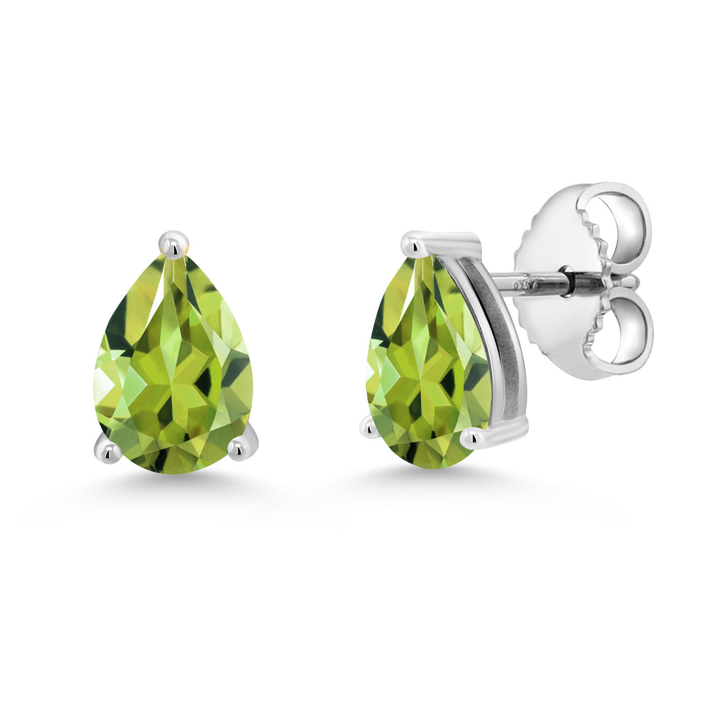 Peridot - August_Earrings in 925 Sterling Silver