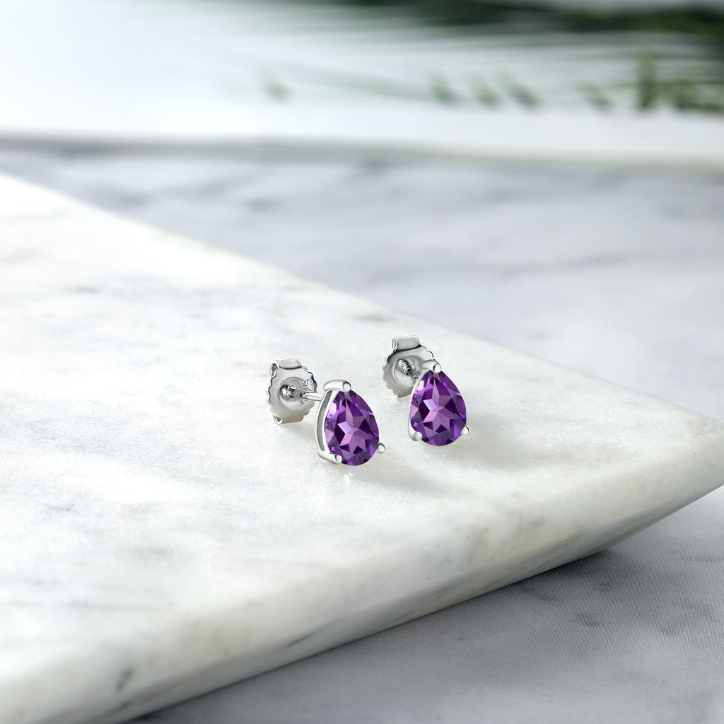 Amethyst - February_Earrings in 925 Sterling Silver