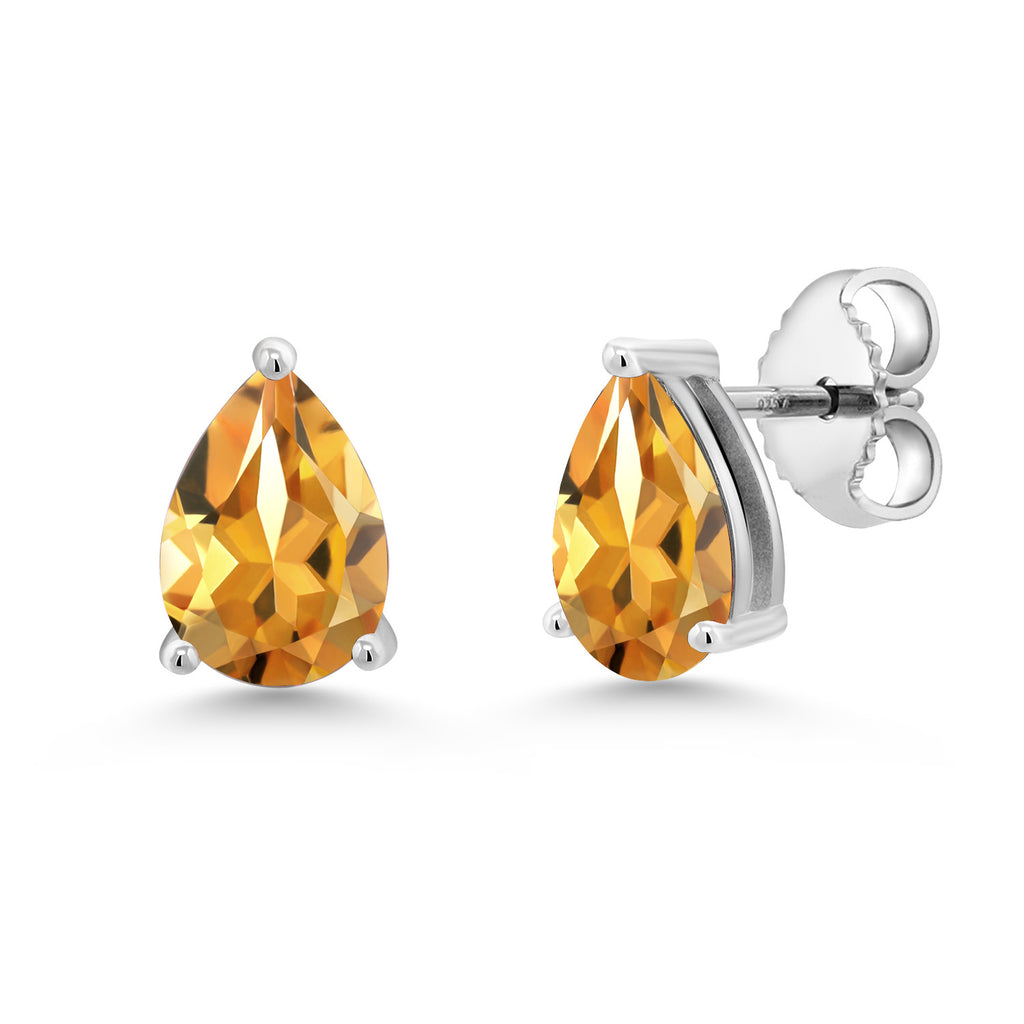 Citrine - November_Earrings in 925 Sterling Silver