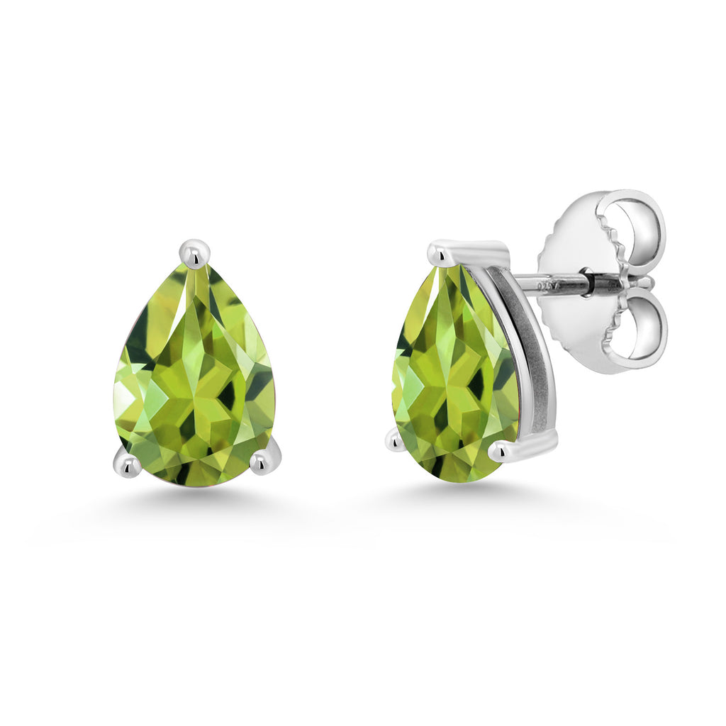 Peridot - August_Earrings in 925 Sterling Silver