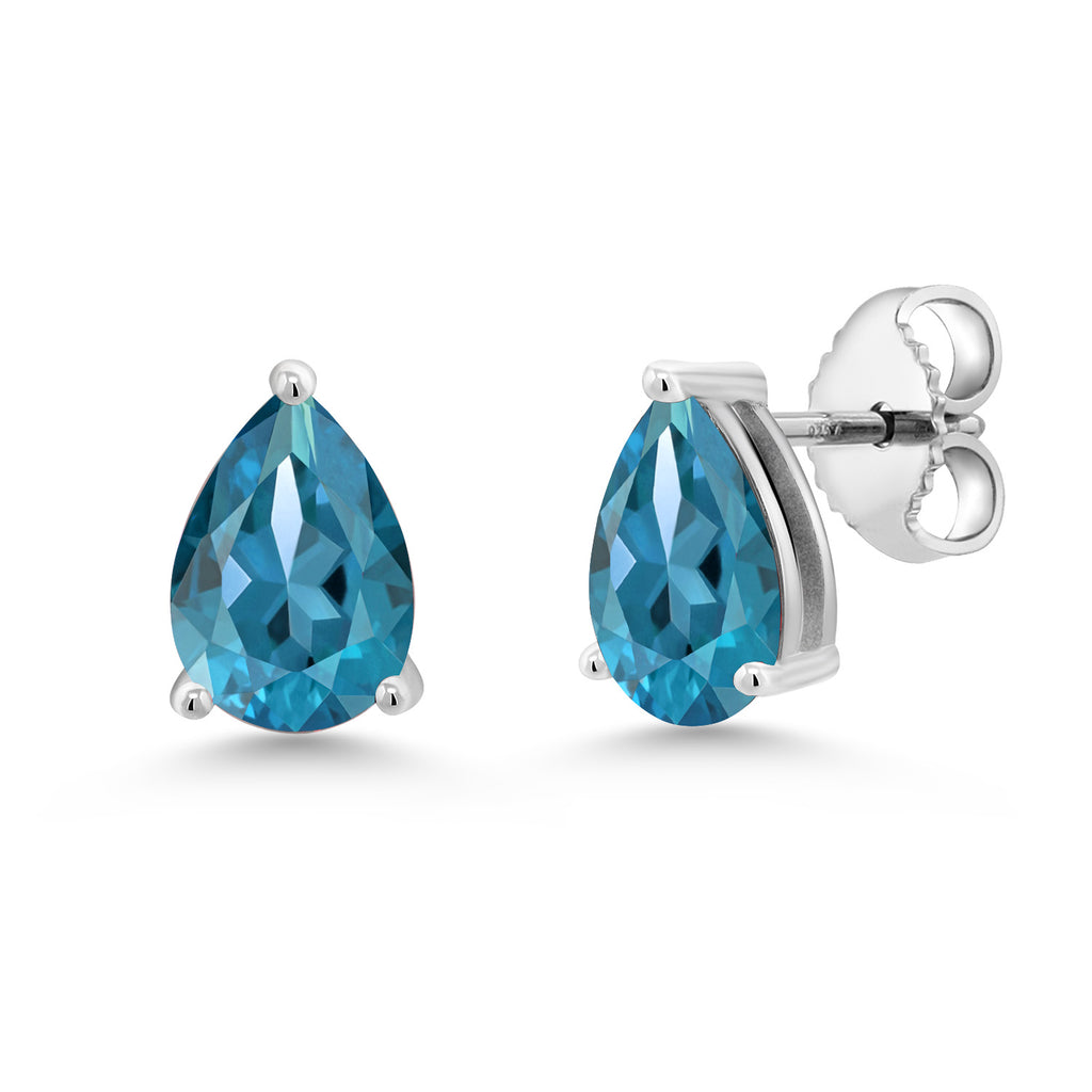 London Blue Topaz - November_Earrings in 925 Sterling Silver