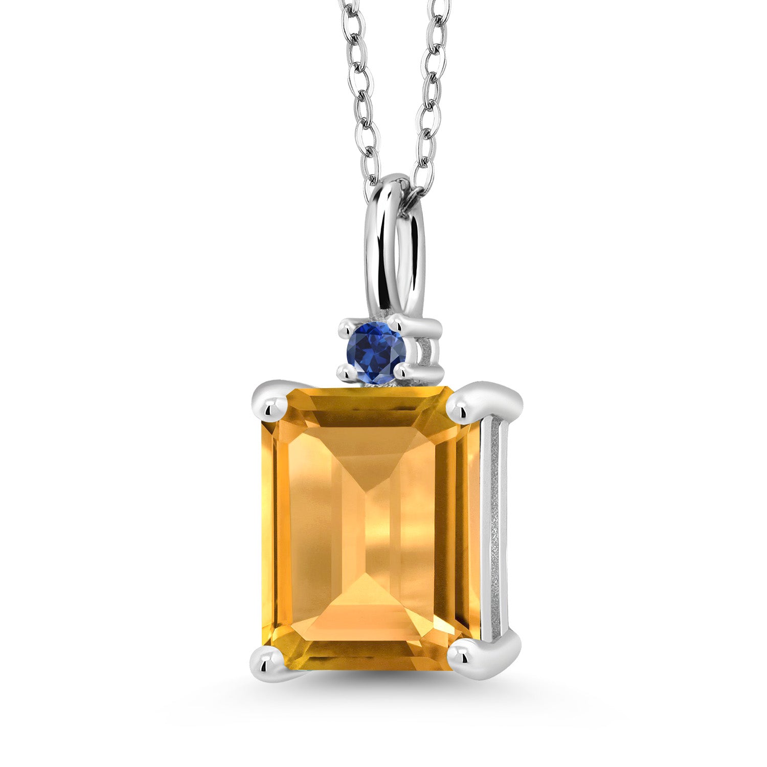 Citrine - November_925 Sterling Silver_Pendant in 925 Sterling Silver