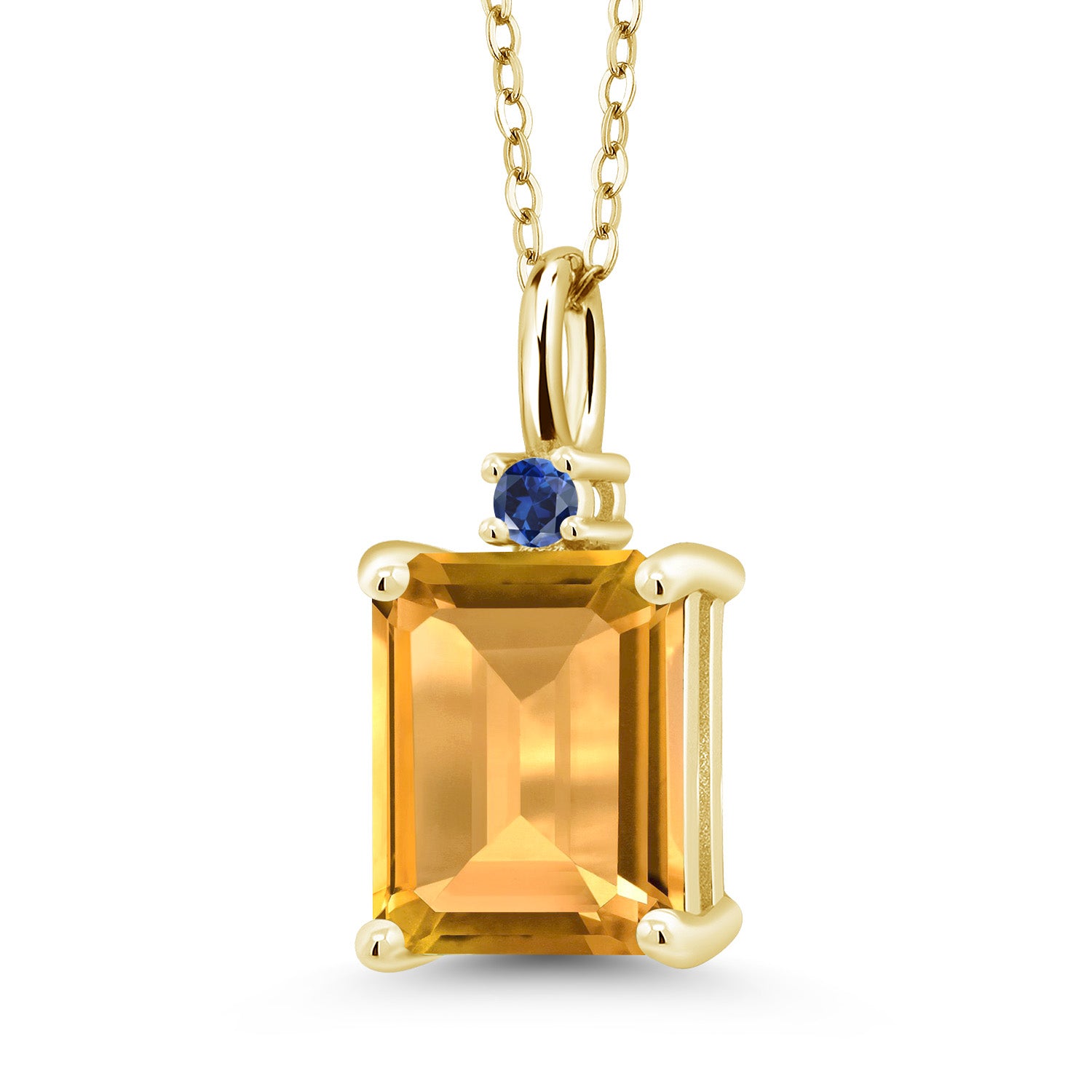 Citrine - November_925 Yellow Gold Plated Silver_Pendant in 925 Yellow Gold Plated Silver