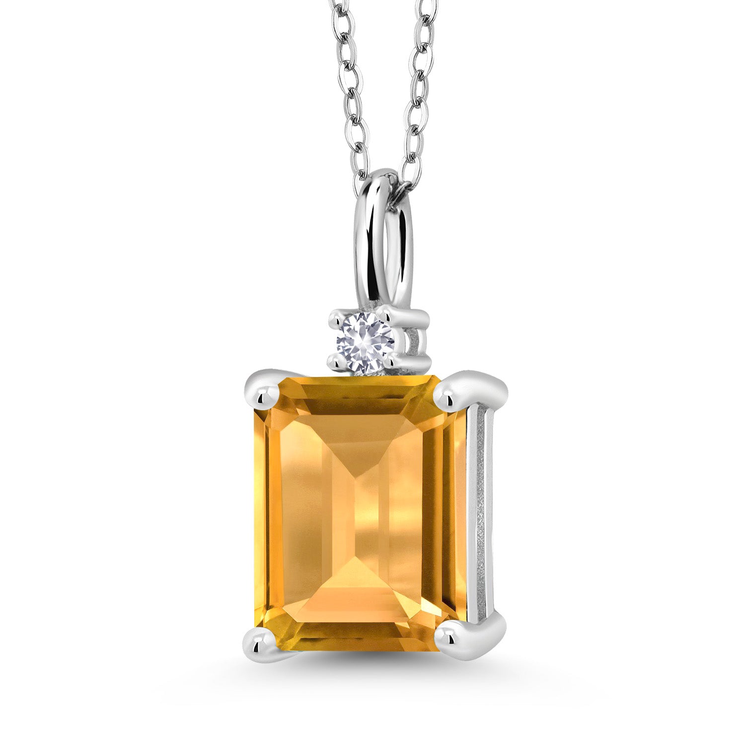 Citrine - November_925 Sterling Silver_Pendant in 925 Sterling Silver