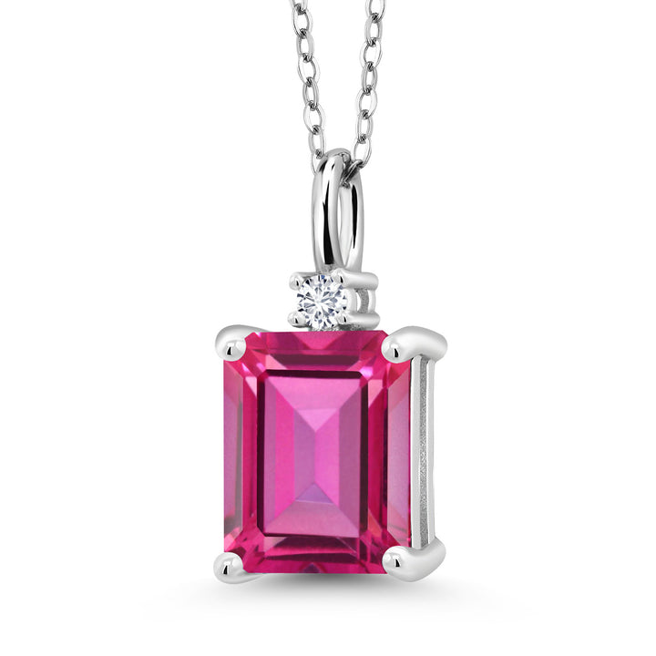Pure Pink Mystic Topaz_925 Sterling Silver_Pendant in 925 Sterling Silver