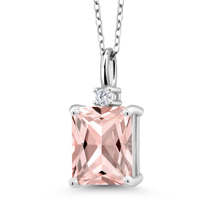 Nano Morganite - October_925 Sterling Silver_Pendant in 925 Sterling Silver