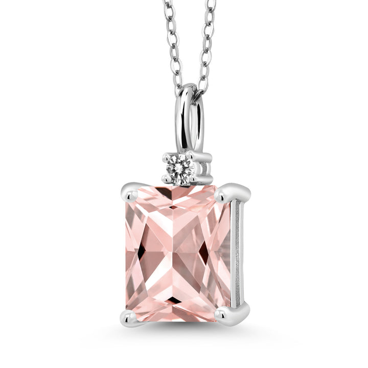 Nano Morganite - October_925 Sterling Silver_Pendant in 925 Sterling Silver