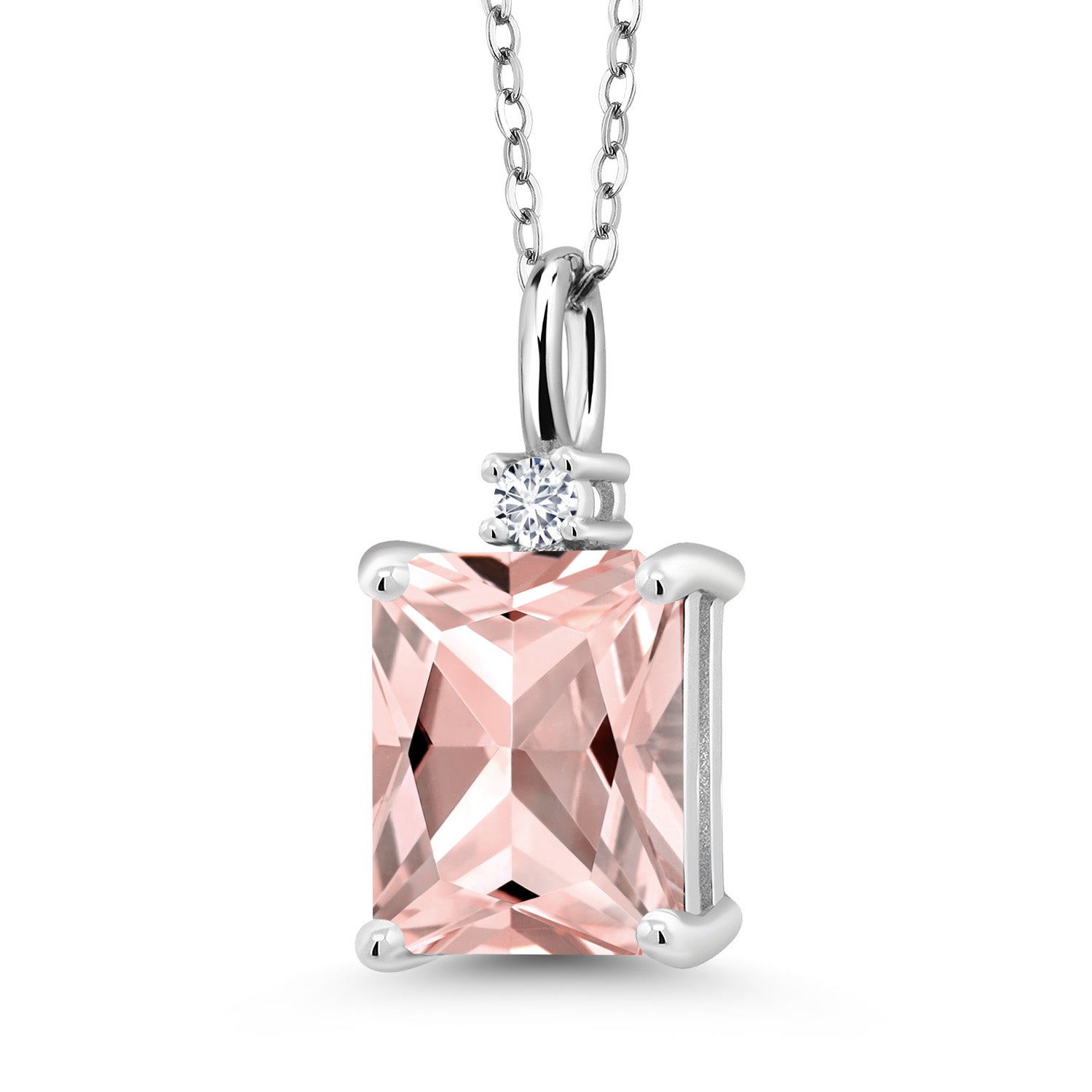 Nano Morganite - October_925 Sterling Silver_Pendant in 925 Sterling Silver