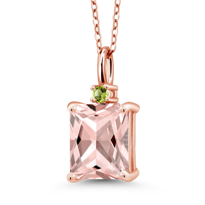 Nano Morganite - October_925 Rose Gold Plated Silver_Pendant in 925 Rose Gold Plated Silver