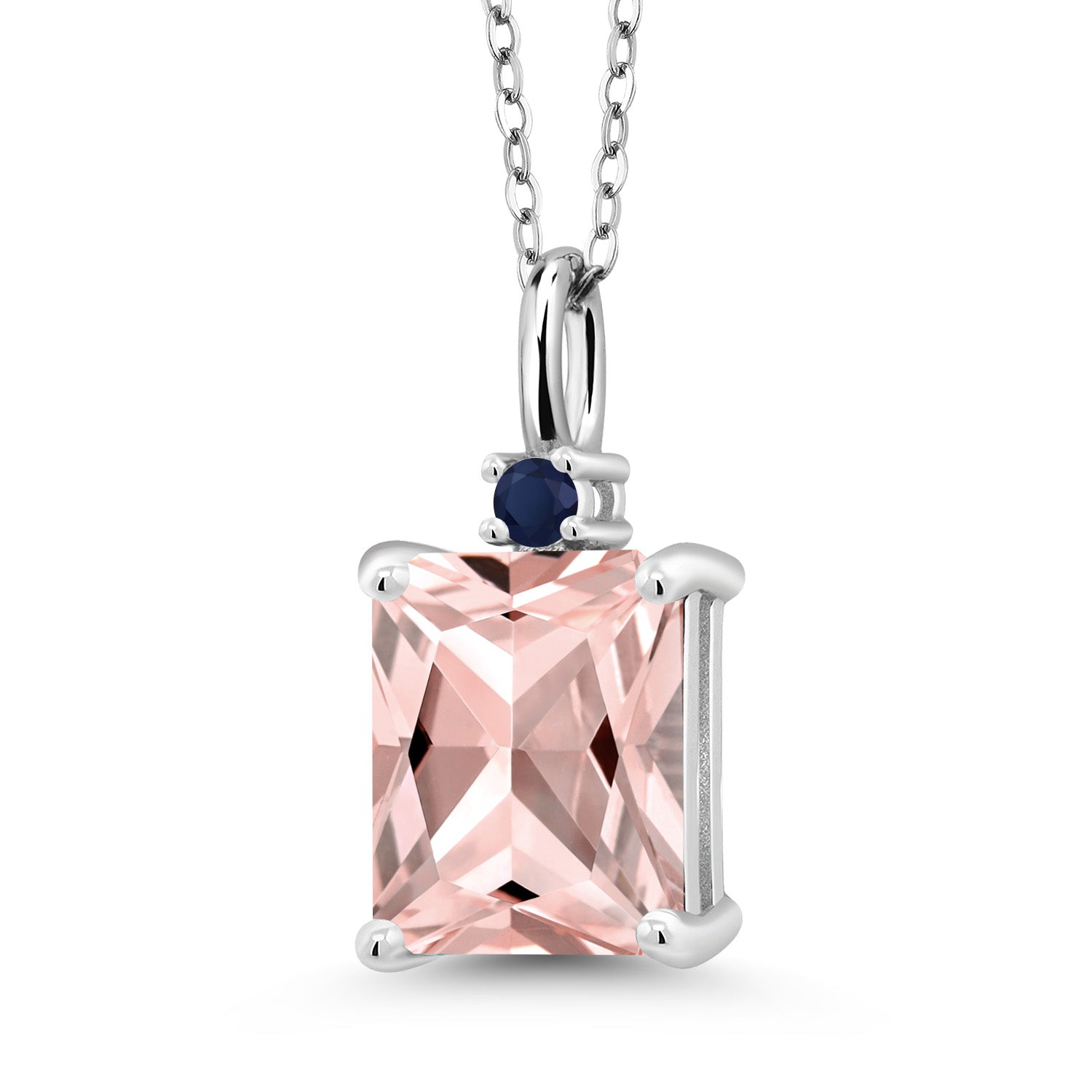 Nano Morganite - October_925 Sterling Silver_Pendant in 925 Sterling Silver