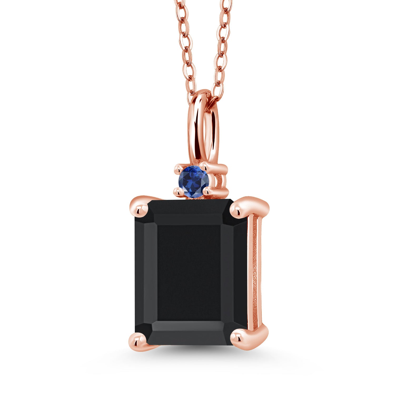 Onyx - December_925 Rose Gold Plated Silver_Pendant in 925 Rose Gold Plated Silver