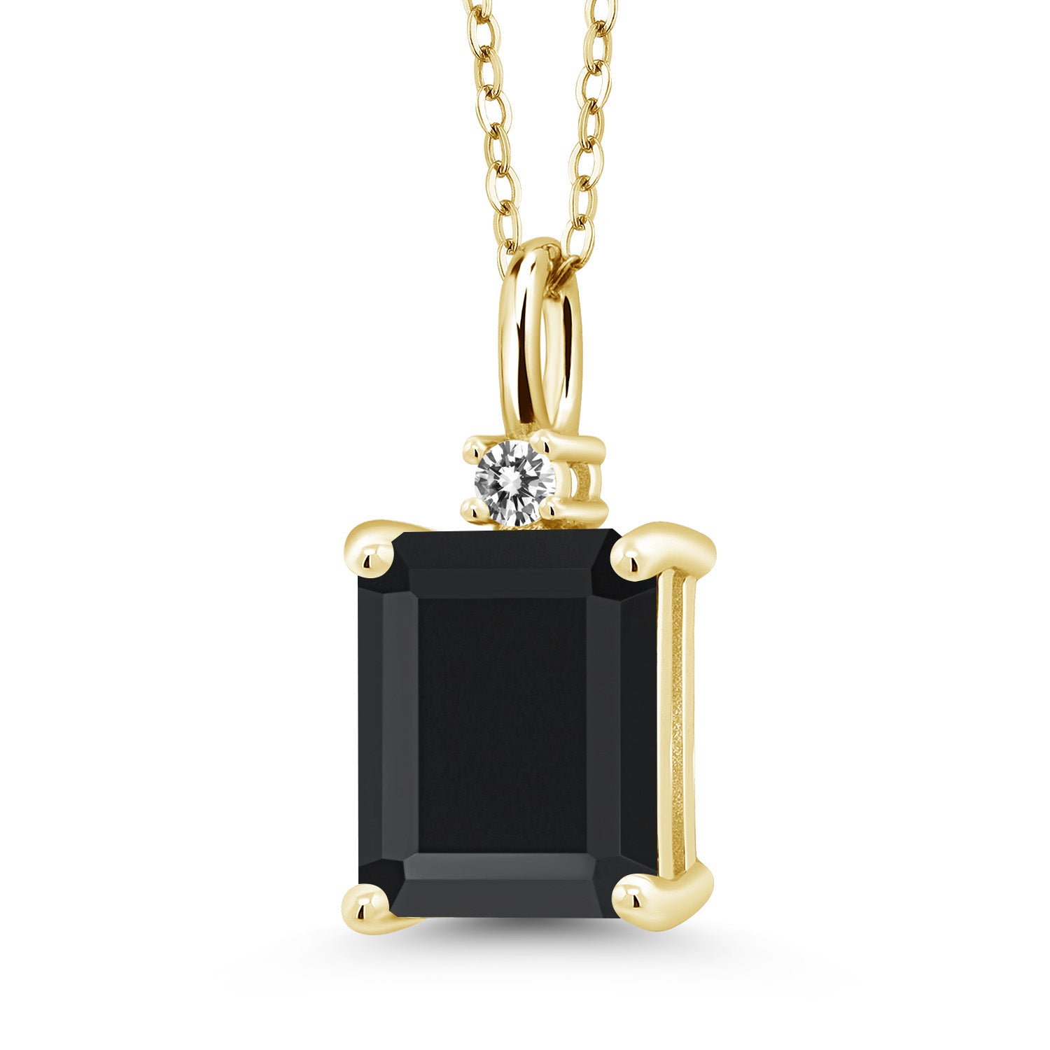 Onyx - December_925 Yellow Gold Plated Silver_Pendant in 925 Yellow Gold Plated Silver