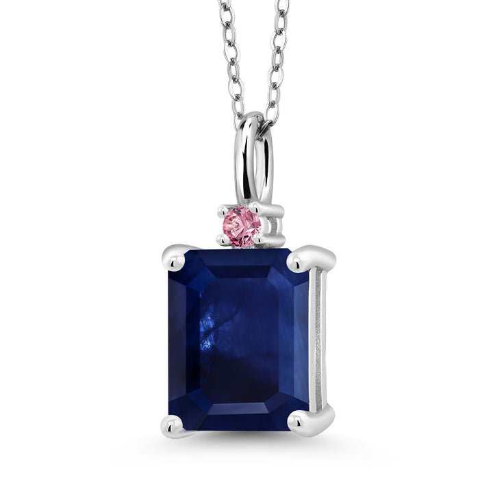 Blue Sapphire - September_925 Sterling Silver_Pendant in 925 Sterling Silver