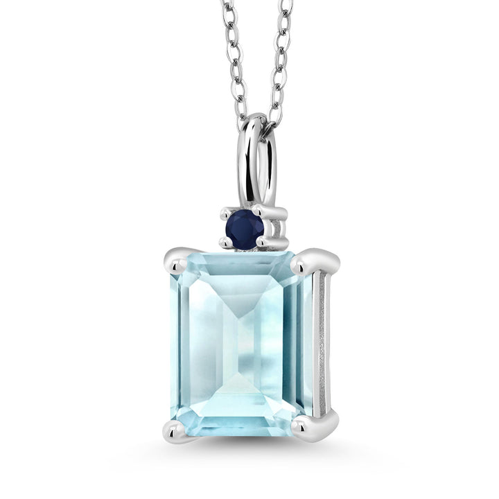 Sky Blue Topaz - November_925 Sterling Silver_Pendant in 925 Sterling Silver