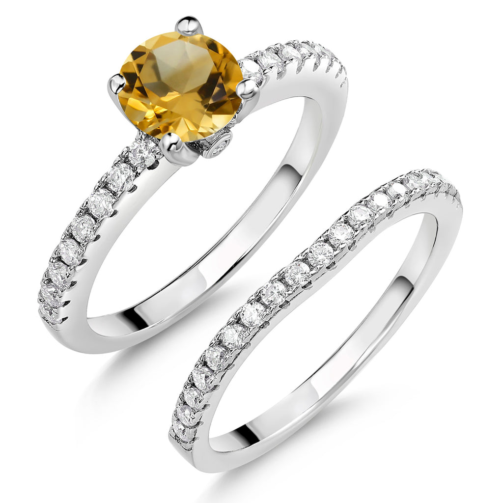 Citrine - November_8_Ring in 925 Sterling Silver