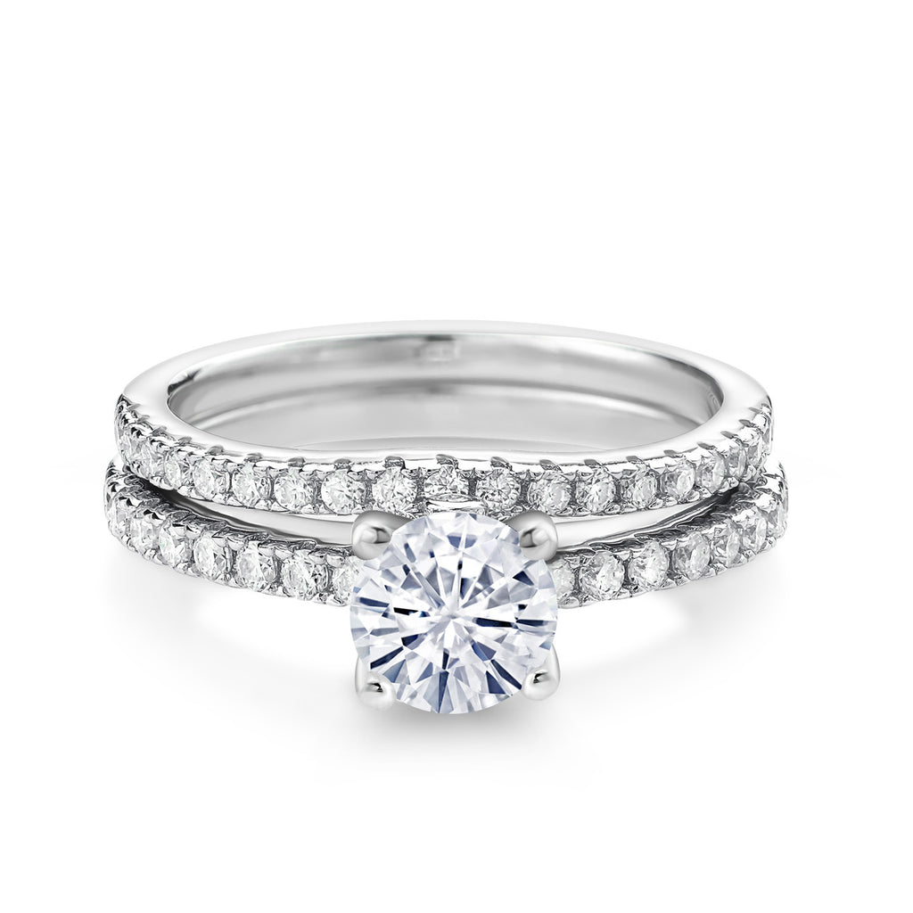 White Moissanite - April_6_Ring in 925 Sterling Silver
