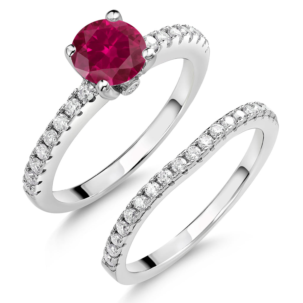 Created Ruby - July_7_Ring in 925 Sterling Silver