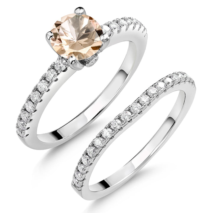 Morganite - October_5_Ring in 925 Sterling Silver