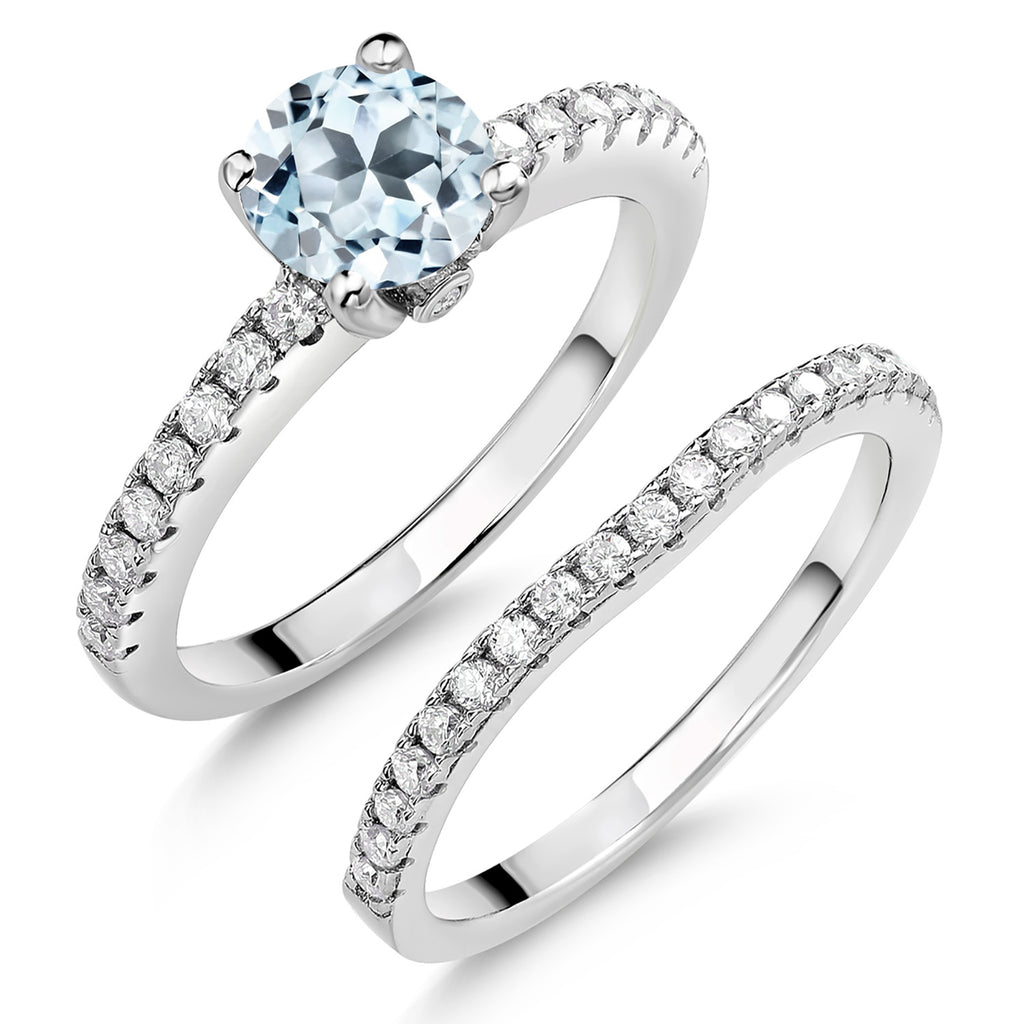 Sky Blue Topaz - November_9_Ring in 925 Sterling Silver