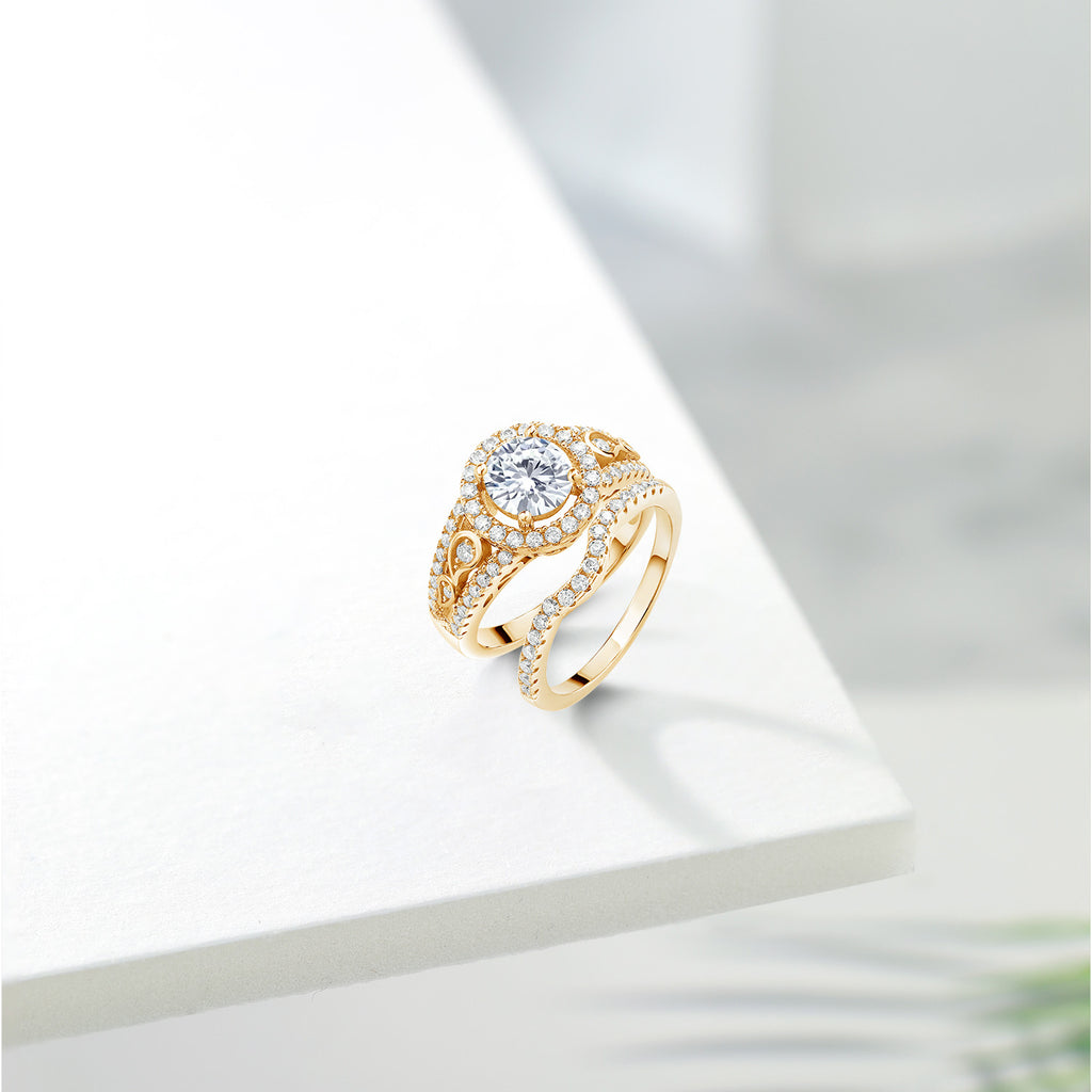 Ring in 925 Yellow Gold Plated Silver
