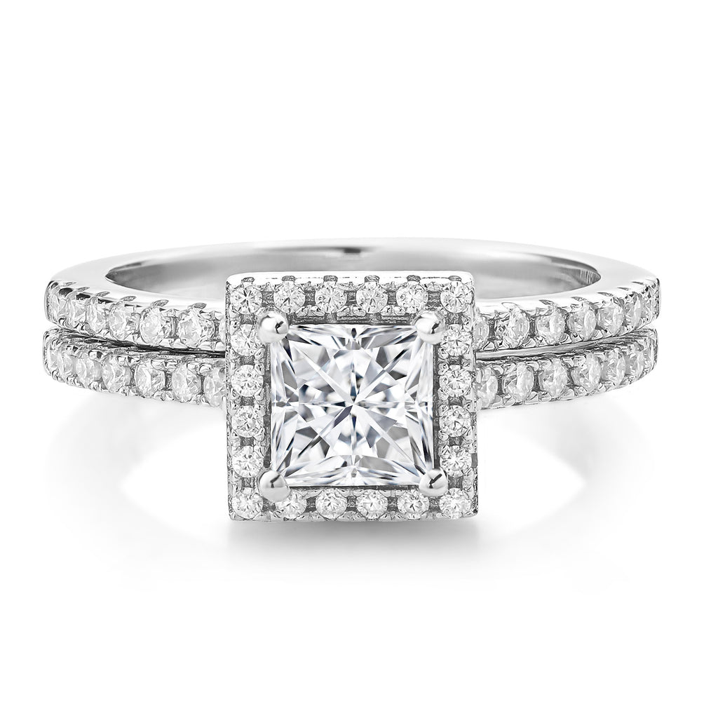 White Moissanite - April_7_Ring in 925 Sterling Silver
