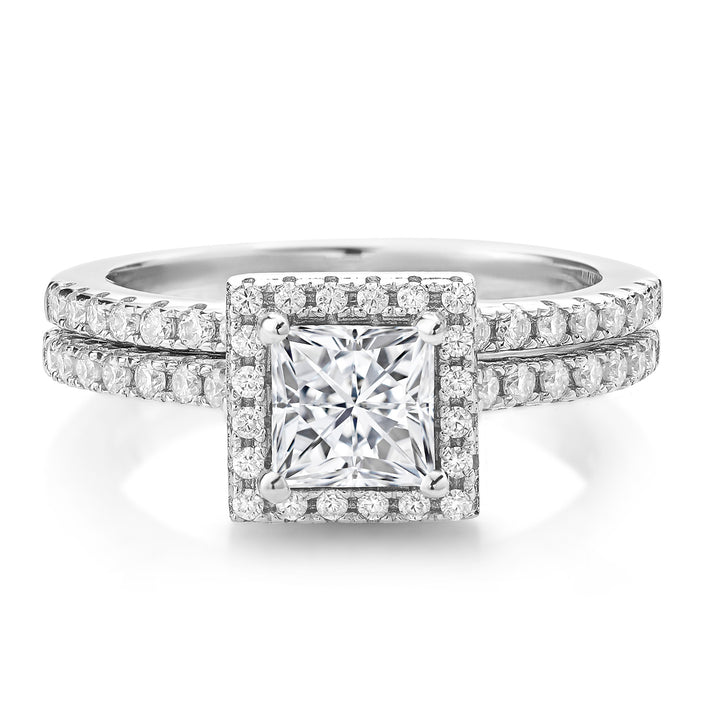White Moissanite - April_5_Ring in 925 Sterling Silver