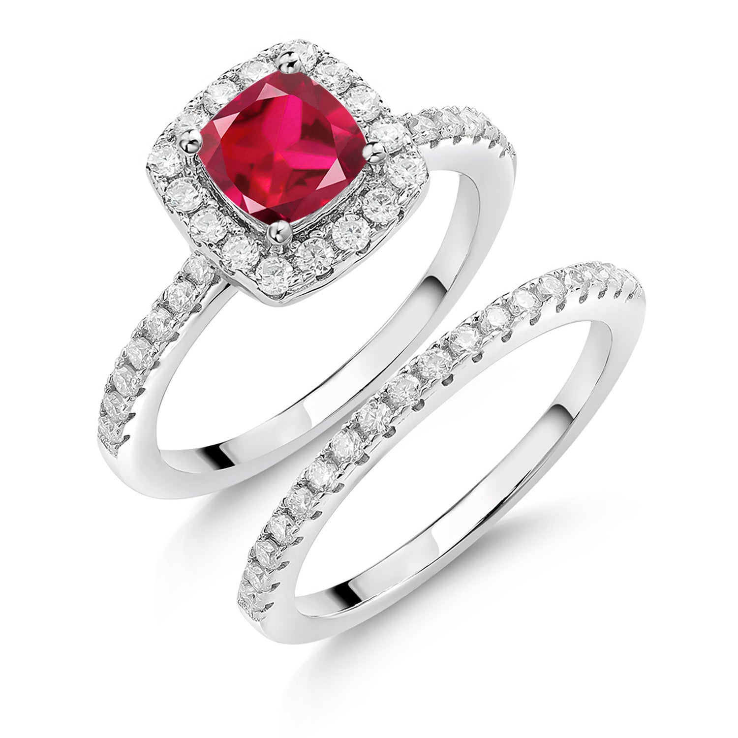 Created Ruby - July_9_Ring in 925 Sterling Silver