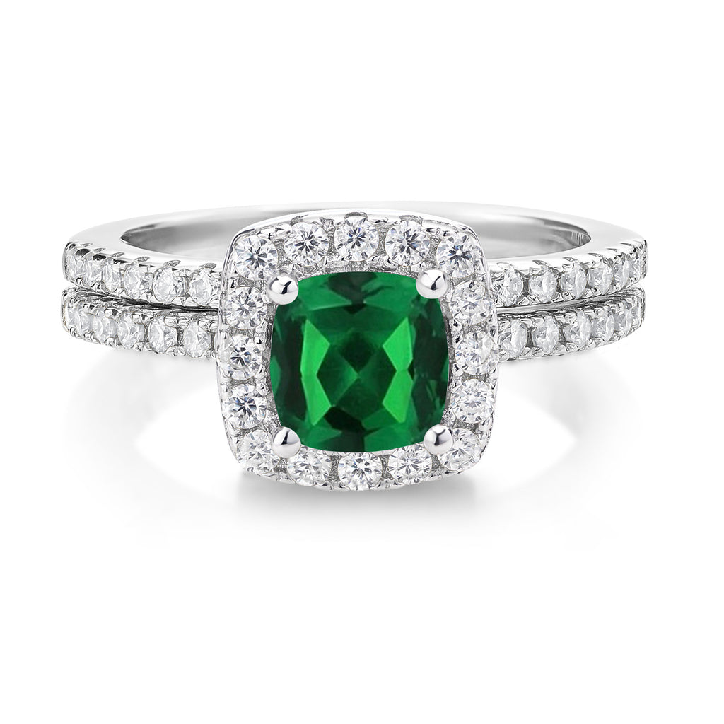 Nano Emerald - May_5_Ring in 925 Sterling Silver