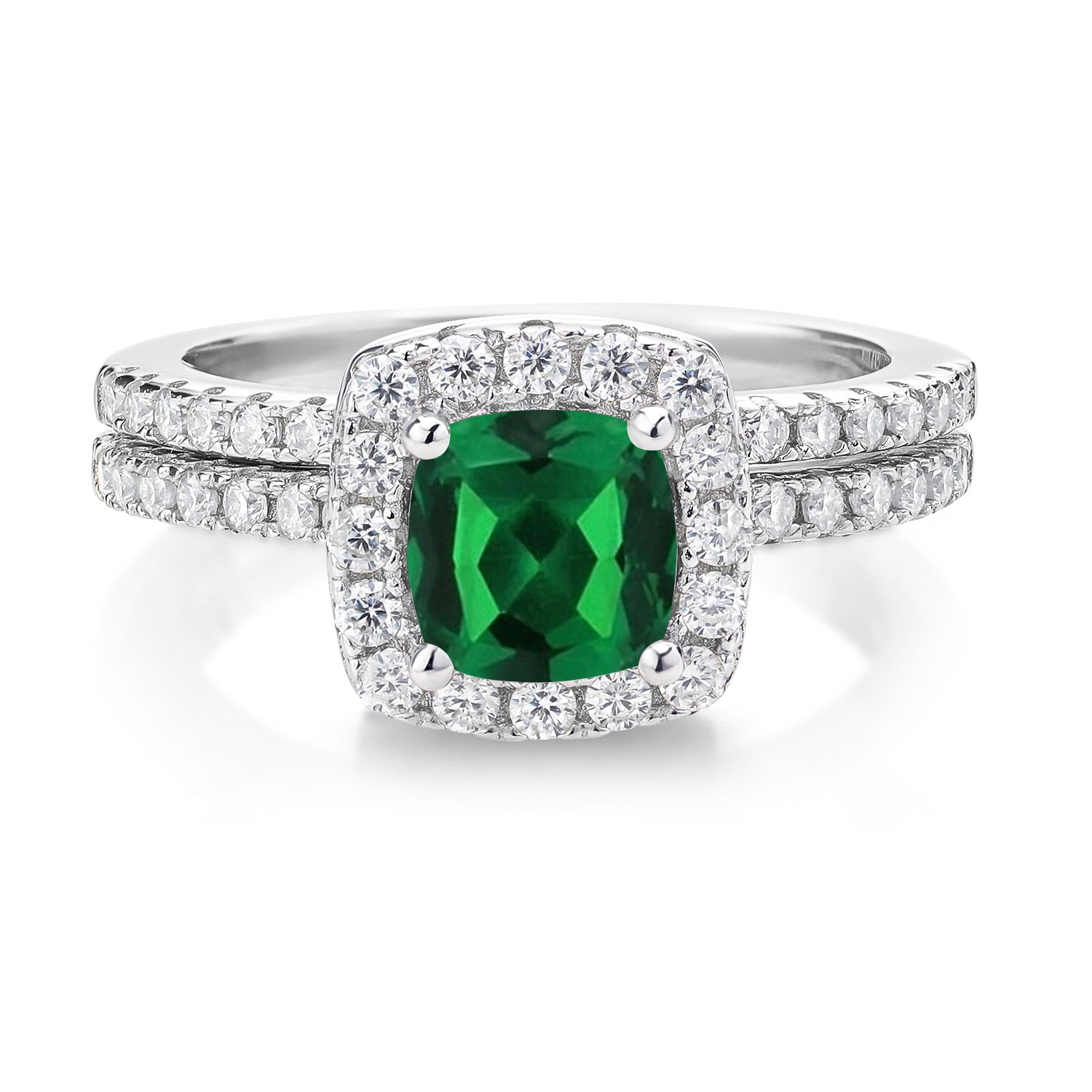Nano Emerald - May_6_Ring in 925 Sterling Silver