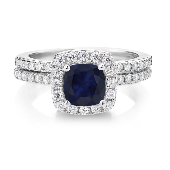 Blue Sapphire_5_Ring in 925 Sterling Silver