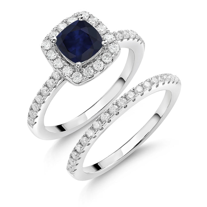 Blue Sapphire_5_Ring in 925 Sterling Silver