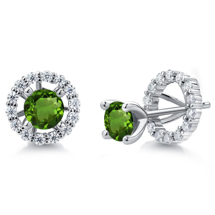 Chrome Diopside_Earrings in 925 Sterling Silver