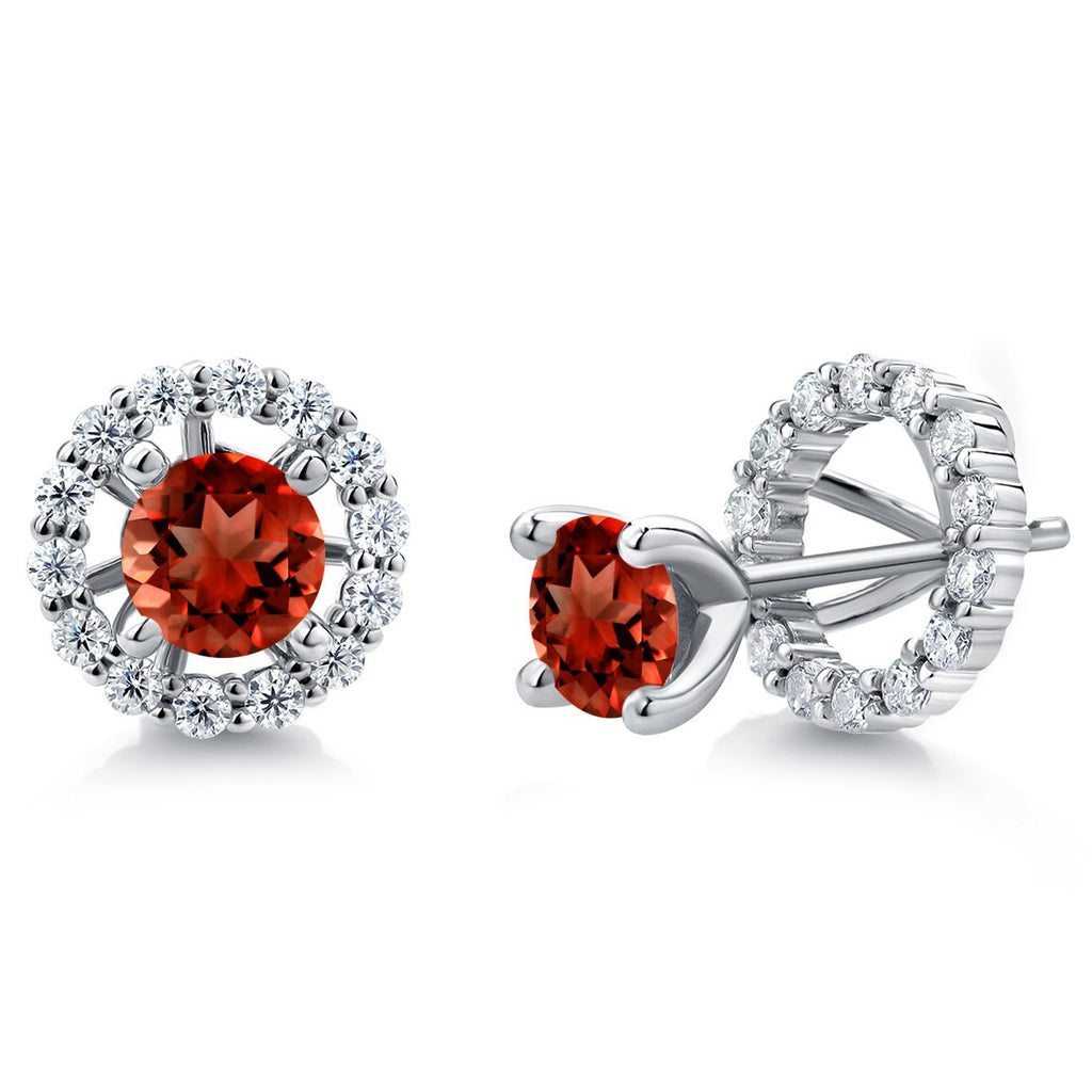 Garnet - January_Earrings in 925 Sterling Silver