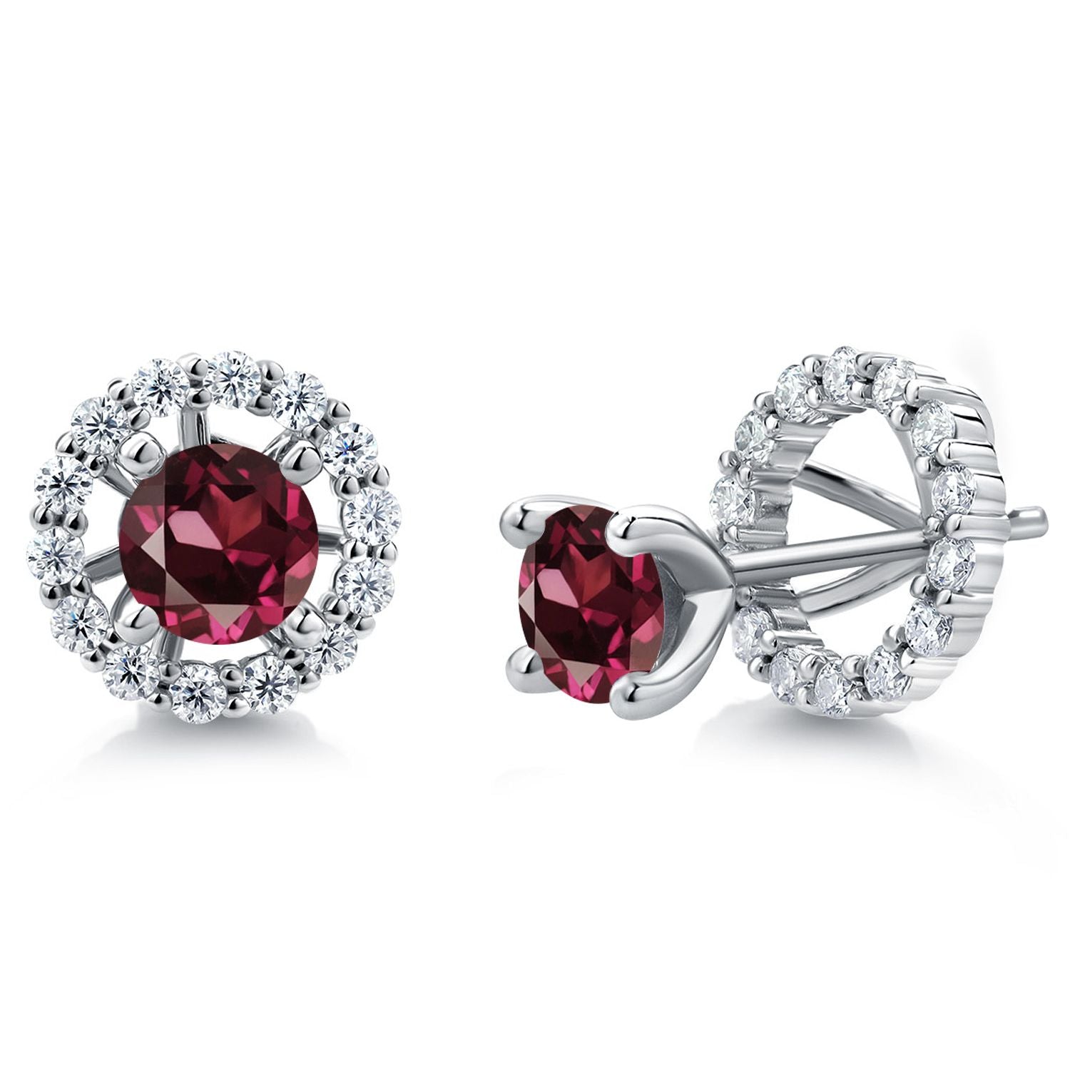 Rhodolite Garnet_Earrings in 925 Sterling Silver