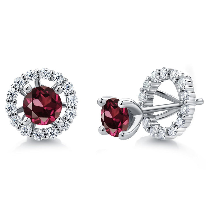Rhodolite Garnet_Earrings in 925 Sterling Silver