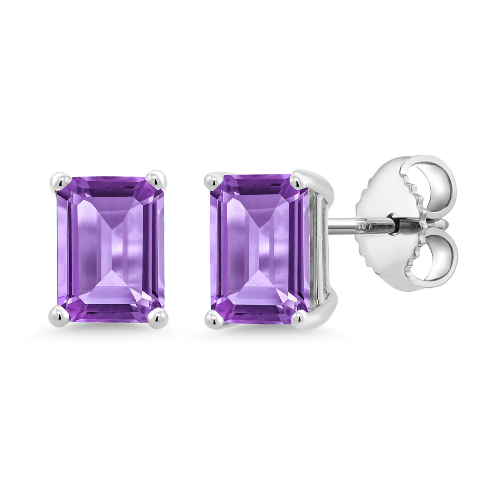 Amethyst - February_Sterling Silver_Earrings in Sterling Silver