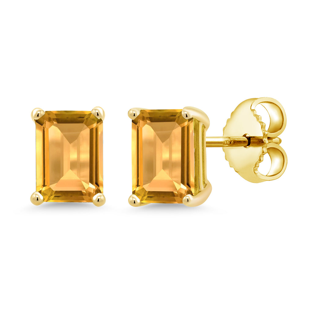 Citrine - November_Yellow Gold Plated Silver_Earrings in Yellow Gold Plated Silver