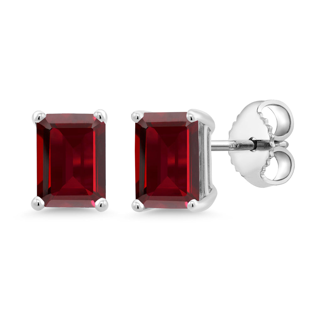 Garnet - January_Sterling Silver_Earrings in Sterling Silver