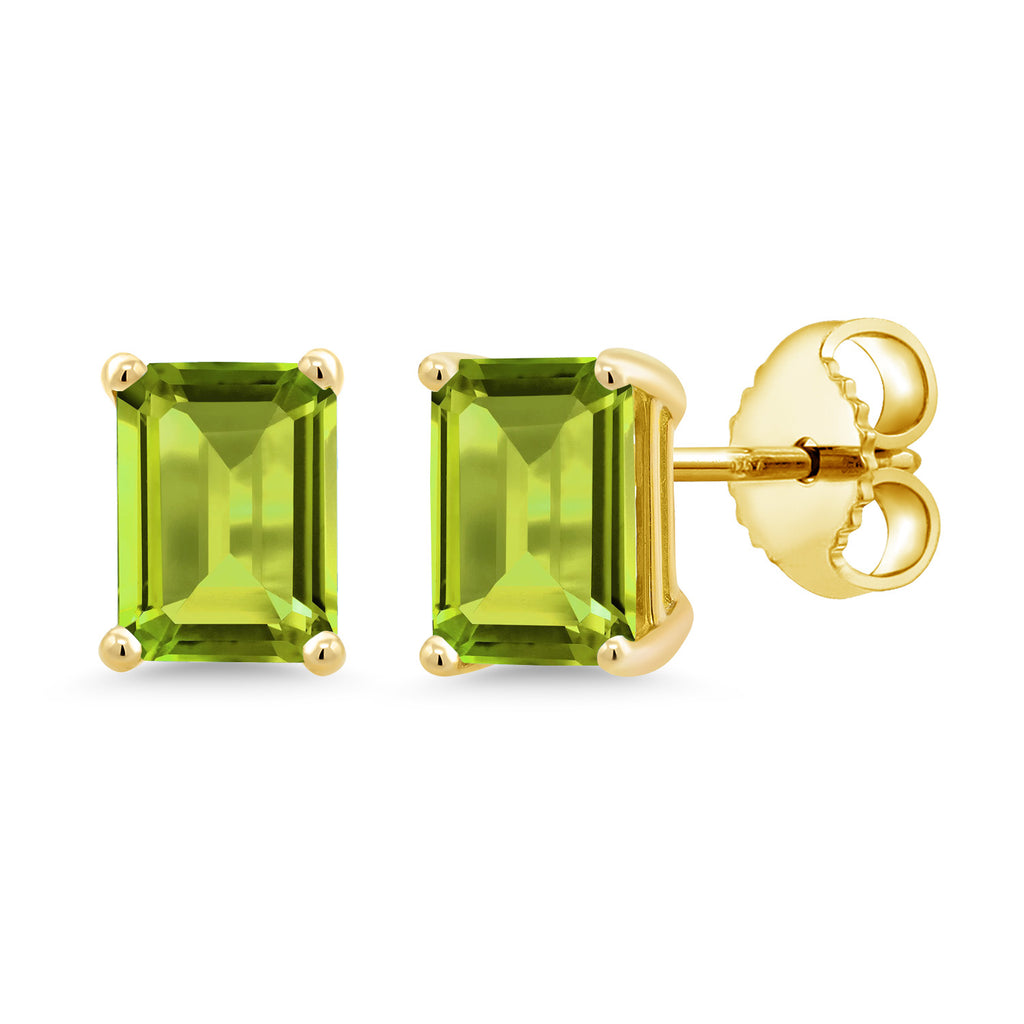 Peridot - August_Yellow Gold Plated Silver_Earrings in Yellow Gold Plated Silver