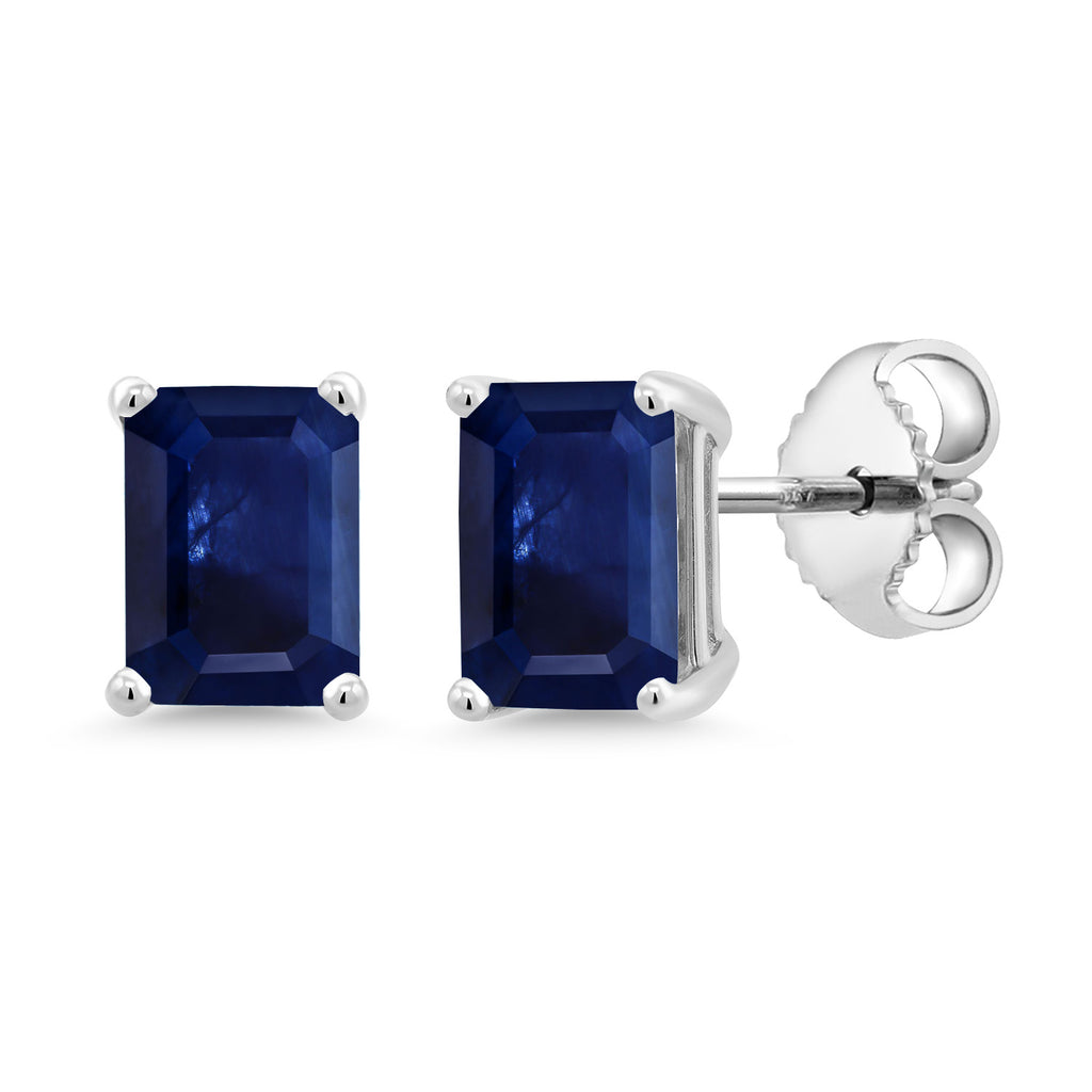 Blue Sapphire - September_Sterling Silver_Earrings in Sterling Silver