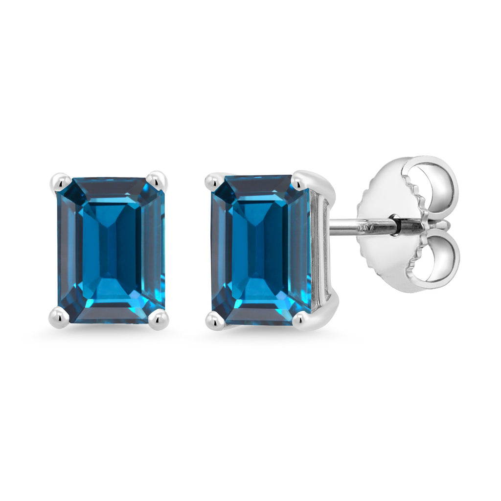 London Blue Topaz - November_Sterling Silver_Earrings in Sterling Silver
