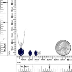 Pendant Earrings Set in 925 Sterling Silver