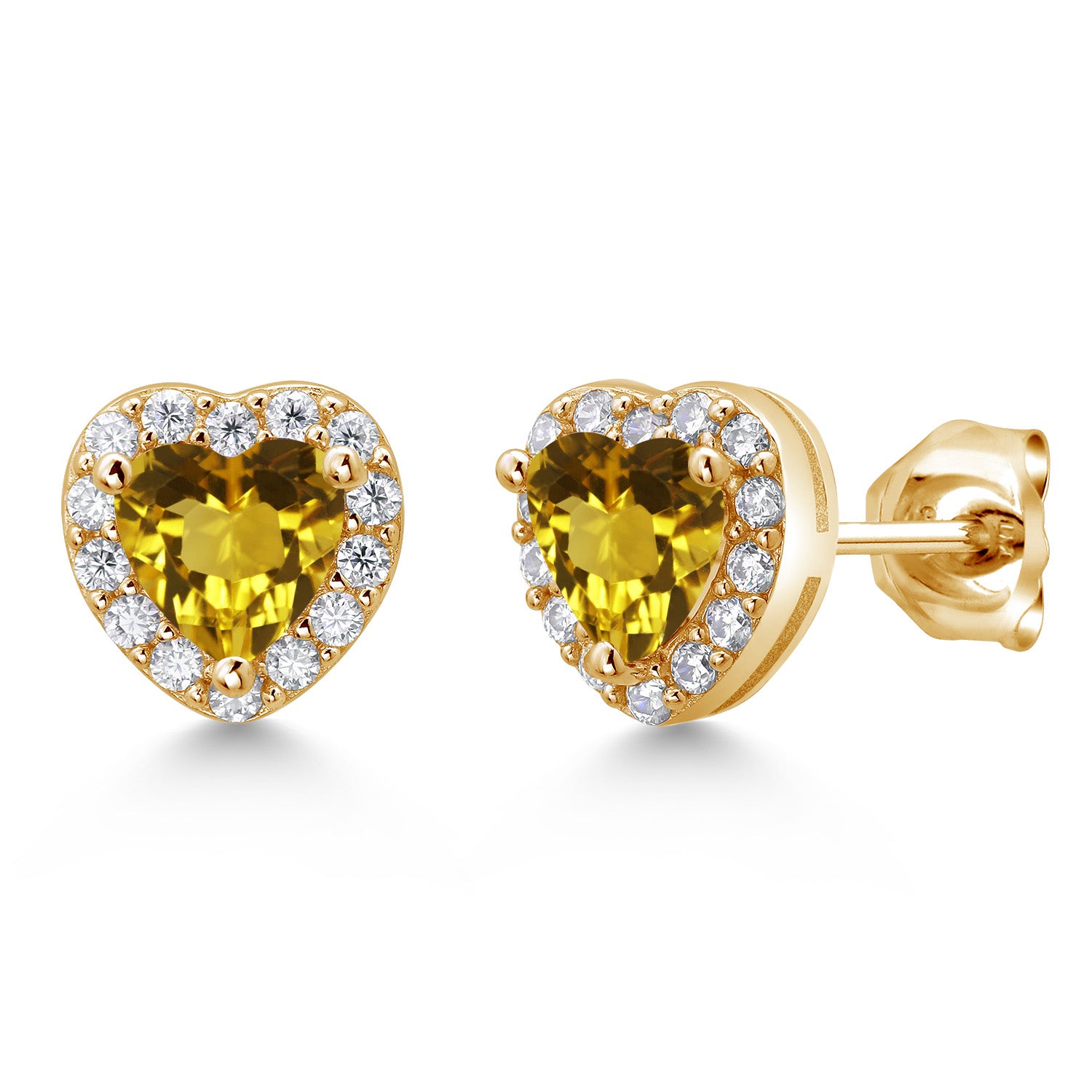 Citrine - November_Yellow Gold Plated Silver_Earrings in Yellow Gold Plated Silver