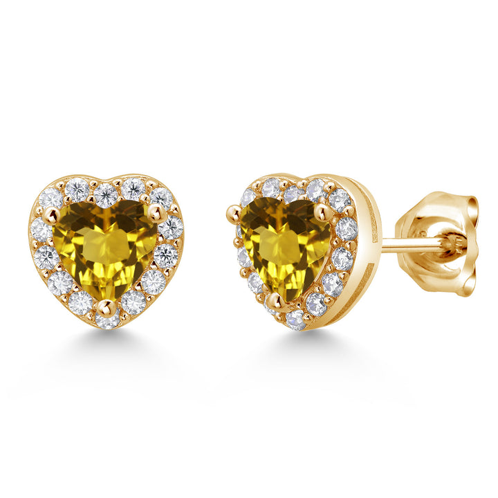 Citrine - November_Yellow Gold Plated Silver_Earrings in Yellow Gold Plated Silver