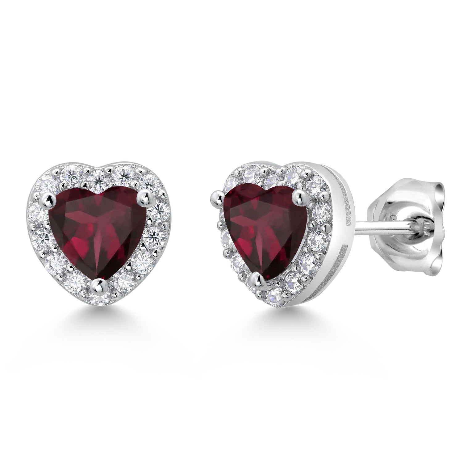 Rhodolite Garnet_Sterling Silver_Earrings in Sterling Silver