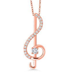 Pendant in 925 Rose Gold Plated Silver