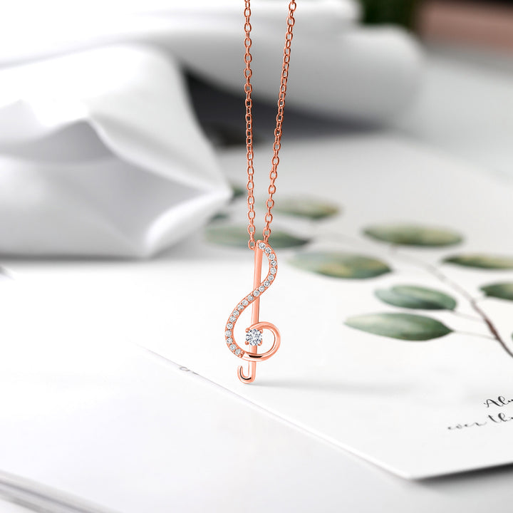 Pendant in 925 Rose Gold Plated Silver
